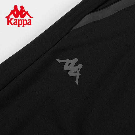 Kappa卡帕运动裤2023新款男黑色针织长裤简约直筒休闲卫裤 商品图3