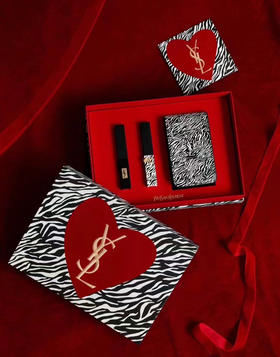 圣罗兰七夕斑马口红两件套