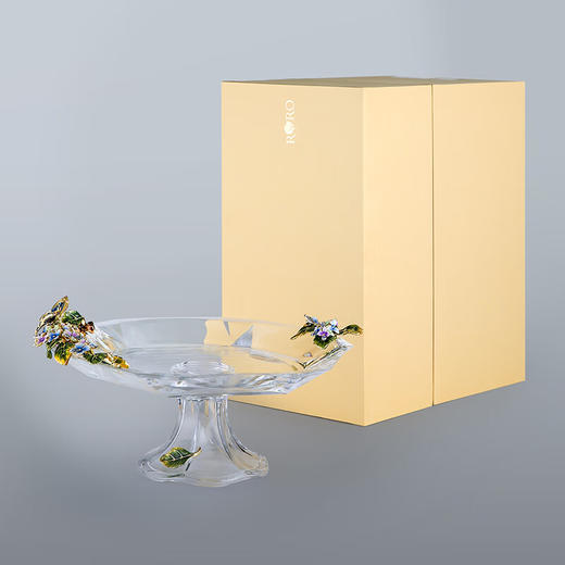 【样品清仓清货3折】罗比罗丹珐琅彩工艺果盘客厅茶几玄关装饰摆件创意水果盘礼盒包装 商品图6