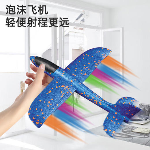 「数款可选！弹射飞机枪」加大号手抛飞机玩具弹射户外儿童回旋滑行泡沫飞机模型 商品图2
