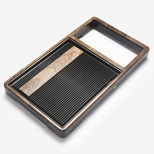 初心茶盘 框架款 核桃实木茶盘镶嵌电木茶台家用简约茶具轻奢 商品图1