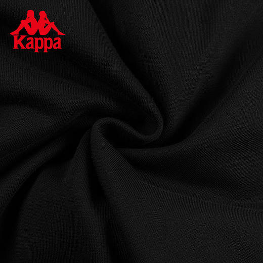 Kappa卡帕复古运动休闲裤2023新款男黑色直筒长裤抽绳小脚卫裤 商品图4