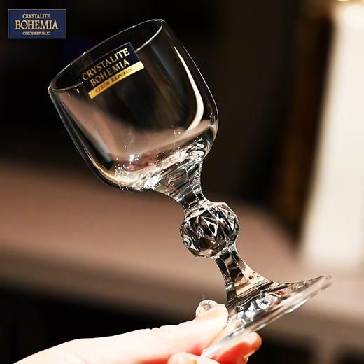 捷克进口BOHEMIA水晶玻璃家用烈白酒杯高脚一口杯烧酒杯 商品图1