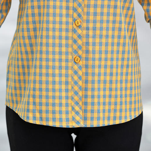 中老年女装衬衫，长袖棉格子上衣薄TYWF-A055BOL191 商品图2