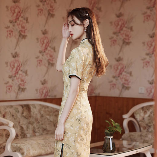 新款春夏棉麻改良旗袍日常绣花时尚复古年轻款少女旗袍连衣裙JLM-3079 商品图3