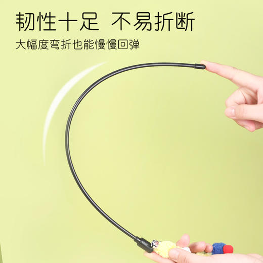 长条绒线逗猫棒 带铃铛 粗毛线逗猫玩具自嗨解闷 商品图1