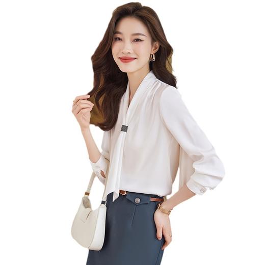 长袖白衬衫女初秋感气质职业面试套装公务员服装教师穿搭衬衣XZ-YZH6608 商品图4