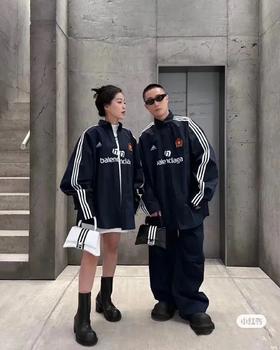 BLCG 联名三道杠情侣款宽松长袖衬衫外套