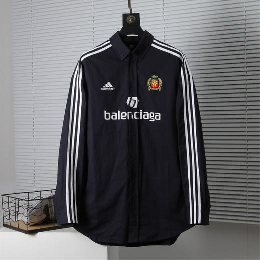 BLCG 联名三道杠情侣款宽松长袖衬衫外套 商品图2