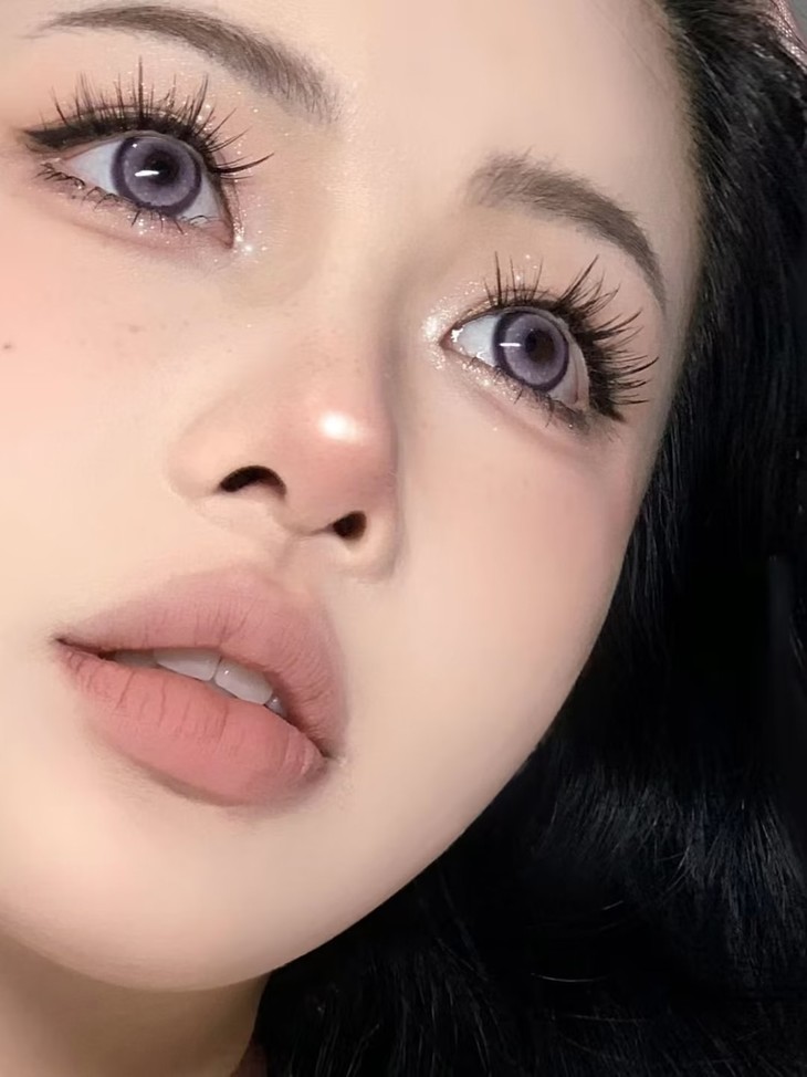 CLAIRECOLOR美瞳 年抛隐形眼镜 糖芋小宝 14.5mm 1副/2片 左右度数可不同 - VVCON美瞳网