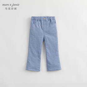 马克珍妮秋装新款 女童柔软灯芯绒长裤喇叭裤 儿童裤子231796