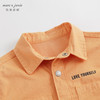 马克珍妮秋装新款男童双口袋翻领全棉长袖衬衫薄外套231805 商品缩略图3