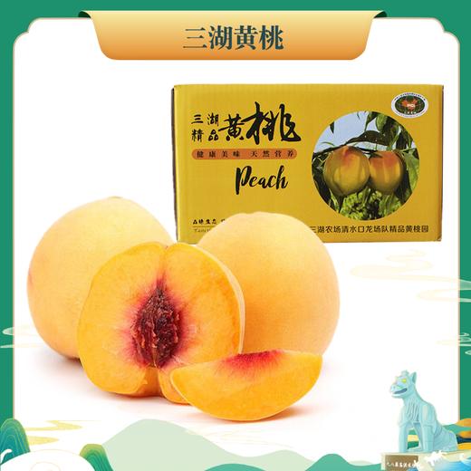 （青风农场）三湖锦绣黄桃带箱10斤18枚/24枚装 商品图0