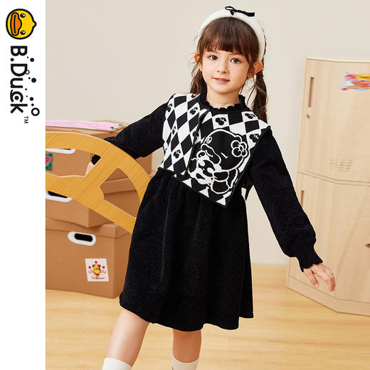 B.DUCK小黄鸭童装春秋连衣裙105-150 FF3480001 商品图4