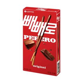 乐天派巧克力味夹心饼干棒47g/盒