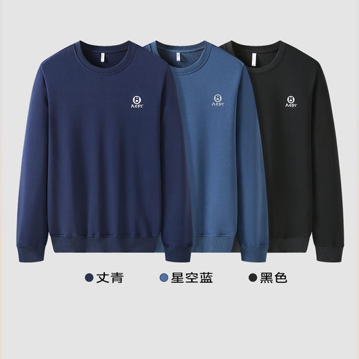 【一口价】【新款DX】大依优型大码圆领印花卫衣长袖加肥加大休闲运动上衣男打底衫胖子300斤 商品图6