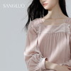 SANGLUO暖感锁温』 桑蚕丝丝绒睡衣套装复古方领保暖可外穿家居服 商品缩略图1