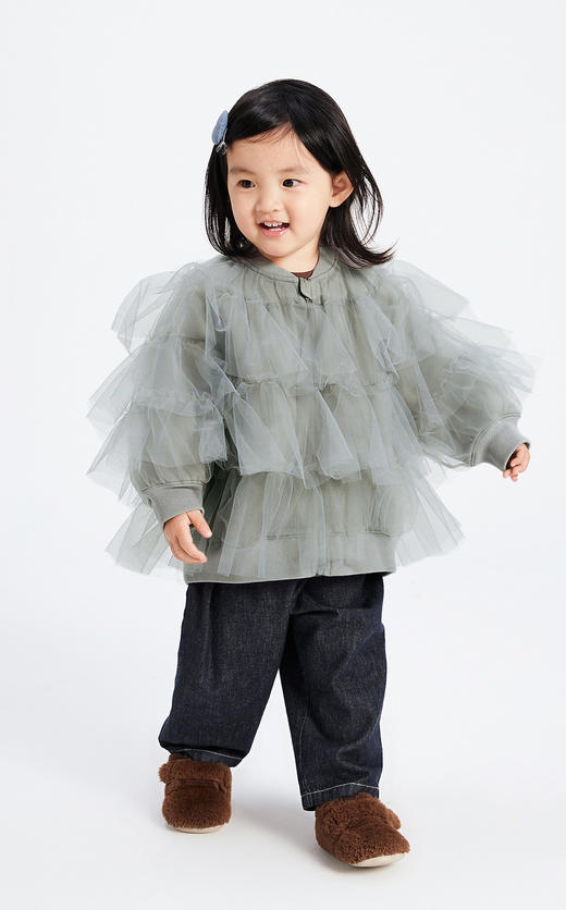 jnby  23年秋款  拼接网纱长袖夹克 YN8610900 商品图5