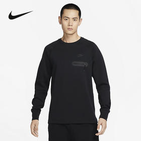 Nike/耐克卫衣男长袖秋新款拉链口袋休闲运动圆领套头衫FD9881-010