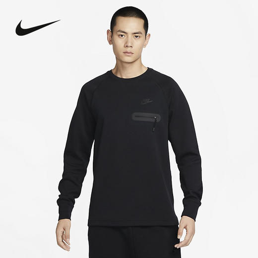 Nike/耐克卫衣男长袖秋新款拉链口袋休闲运动圆领套头衫FD9881-010 商品图0