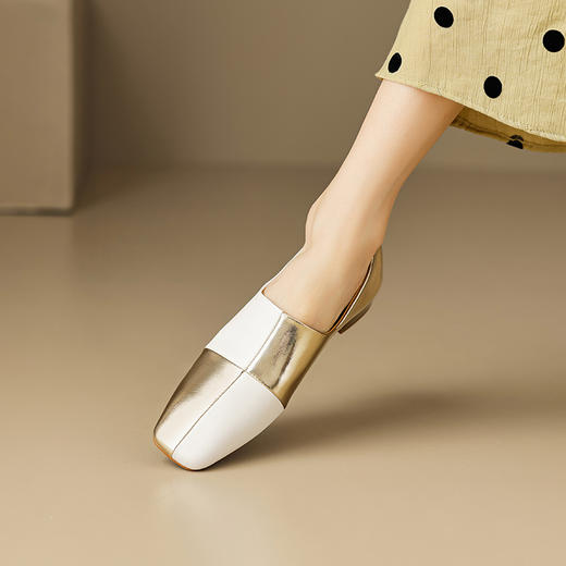 秋季新款，时尚撞色拼接低跟单鞋OFSM-6780 商品图3
