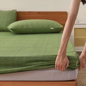 无印良品老粗布床笠三件套   高密编织  舒适透气不易皱，线粗纹深吸汗不黏身，一年四季都可用