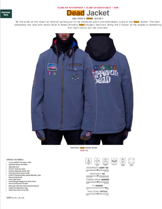 23/24 686雪服DEAD JACKET 商品图0