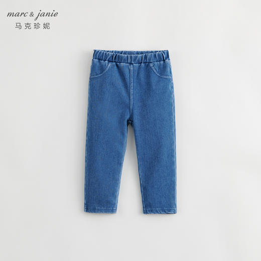 马克珍妮秋装新款 女童弹力牛仔裤打底裤 儿童裤子 231928 商品图0