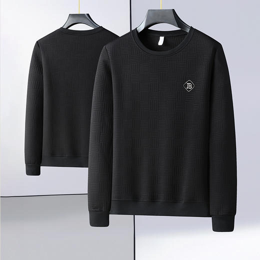 【一口价】【新款DX】大依优型大码圆领印花卫衣长袖加肥加大休闲运动上衣男打底衫胖子300斤 商品图0