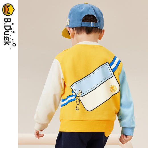 B.DUCK小黄鸭童装春秋圆领卫衣90-130 BF3408062A 商品图1