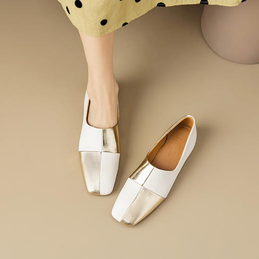 秋季新款，时尚撞色拼接低跟单鞋OFSM-6780 商品图4