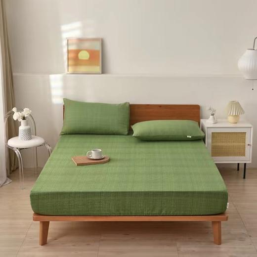 无印良品老粗布床笠三件套   高密编织  舒适透气不易皱，线粗纹深吸汗不黏身，一年四季都可用 商品图12