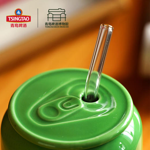 【青岛啤酒博物馆】易拉罐吸管马克杯 青岛啤酒 官方文创 商品图1