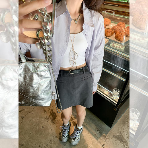 <曾小咸推荐>【灰色童话】灰色短裙 商品图0