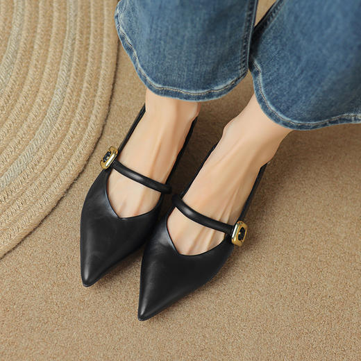 优雅简约，平底尖头单鞋ML-m1700 商品图1