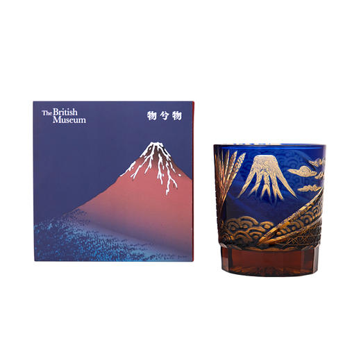 大英博物馆东瀛系列 富岳三十六景凯风快晴水晶玻璃斜身雕刻杯礼盒350ml 商品图4