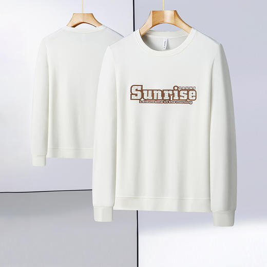 【一口价】【新款DX】大依优型大码圆领印花卫衣长袖加肥加大休闲运动上衣男打底衫胖子300斤 商品图4