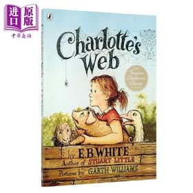 【中商原版】英文英语原版Charlotte's web夏洛的网 夏洛特的网 全彩大开本英版 680L 经典儿童文学英语小说 纽伯瑞奖字体大