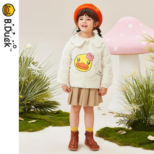 B.Duck小黄鸭儿童保暖羽绒服冬季女童外套 FF5416006 商品图2