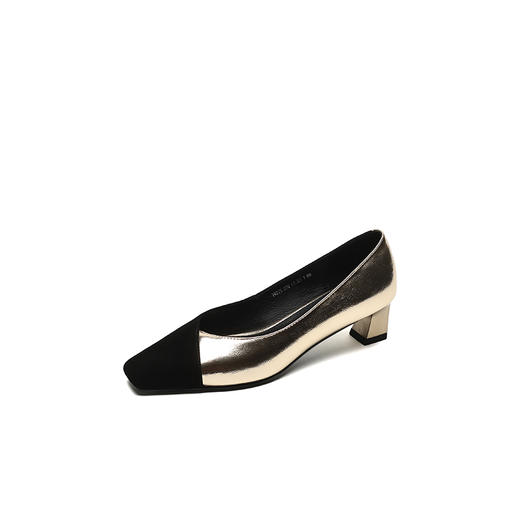 优雅百搭，撞色拼接中跟浅口单鞋OFSM-6775 商品图10