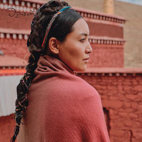 藏红系列羊绒渐变色大披毯SJF95P406W