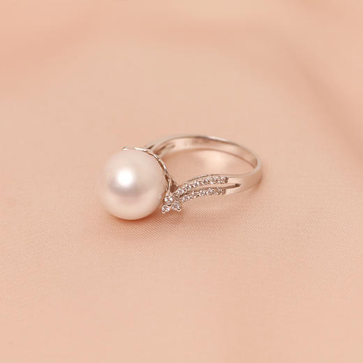 金18K海水珍珠戒指 11.5-12mm白 24933 商品图2