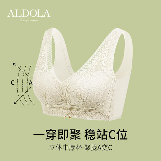 雅黛丽内衣女小胸聚拢显大文胸无钢圈收副乳防下垂性感蕾丝胸罩女 商品图4