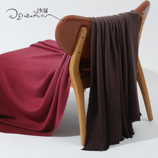 藏红系列羊绒渐变色大披毯SJF95P406W 商品图1