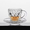 捷克原装进口 BOHEMIA/波西米亚水晶带把咖啡 精美带碟茶杯组合套装2+2 商品缩略图5
