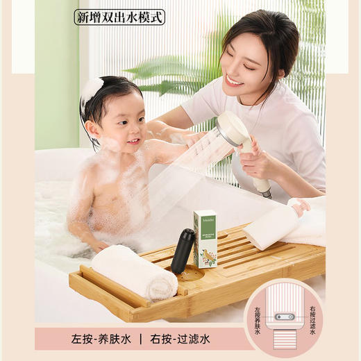 moido陌冬二代小活泉美肤手持花洒过滤增压淋浴喷头除氯洗澡莲蓬（岩峰） 商品图4