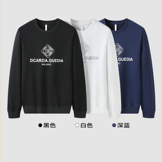 【一口价】【新款DX】大依优型大码圆领印花卫衣长袖加肥加大休闲运动上衣男打底衫胖子300斤 商品图6