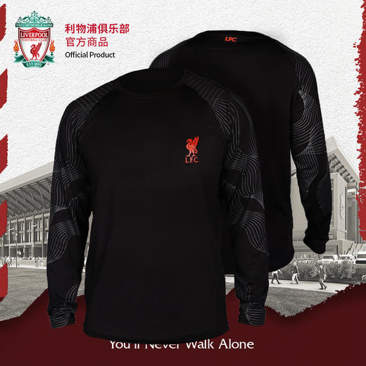 利物浦俱乐部官方商品 |黑色运动速干长袖T恤跑步足球球迷 商品图2