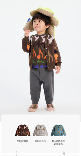 jnby  23年秋款  撞色吸睛短款开襟针织衫 YN8311370