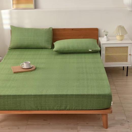 无印良品老粗布床笠三件套   高密编织  舒适透气不易皱，线粗纹深吸汗不黏身，一年四季都可用 商品图2